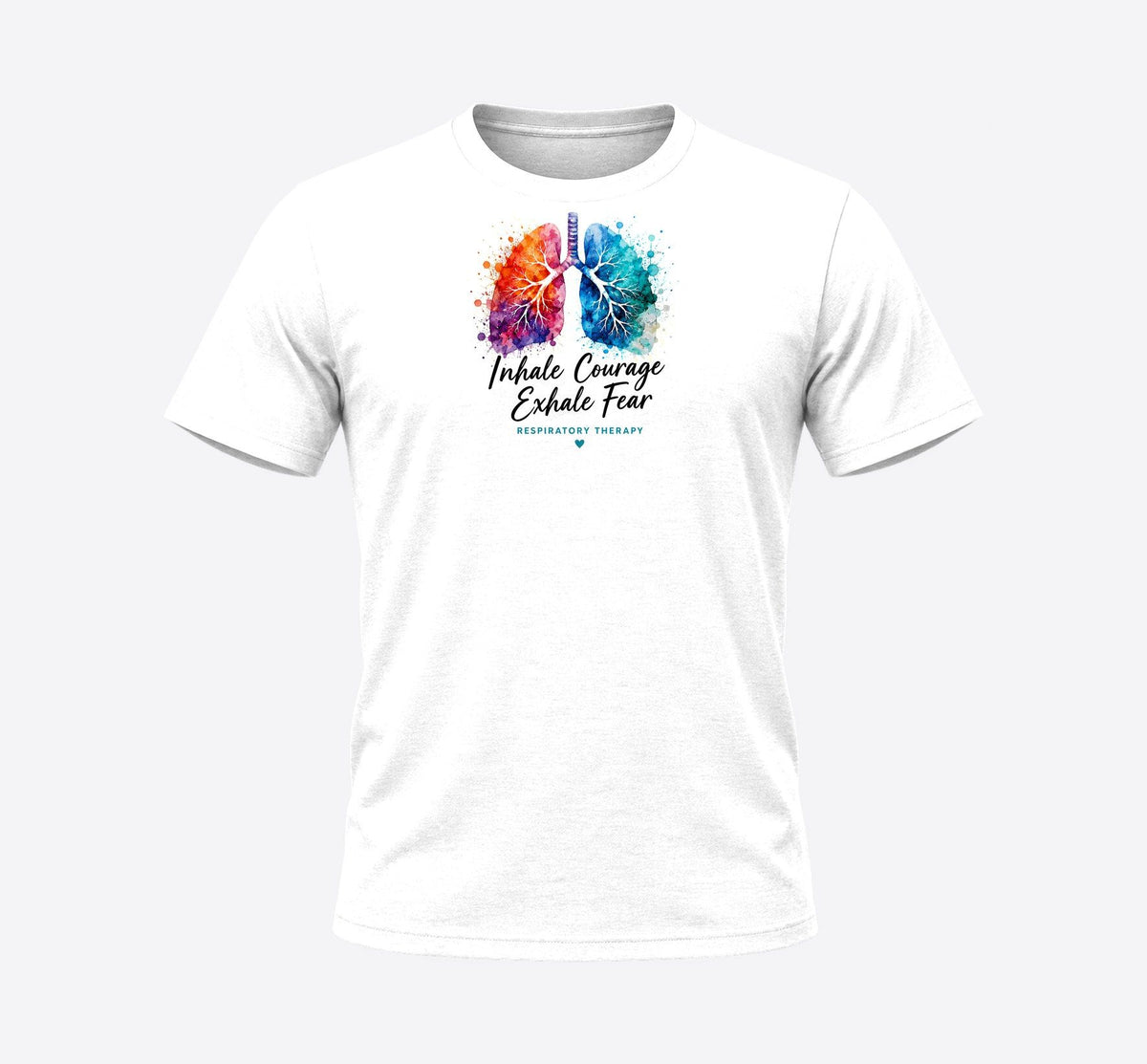 Inhale Courage Exhale Fear respiratory therapy t-shirt in White