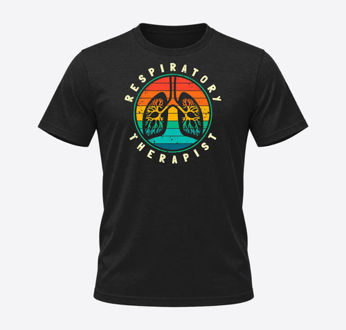 Rainbow Lungs respiratory therapist t-shirt
