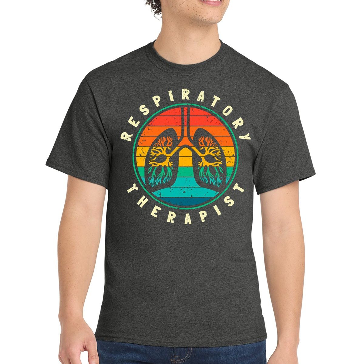 Rainbow Lungs respiratory therapist t-shirt