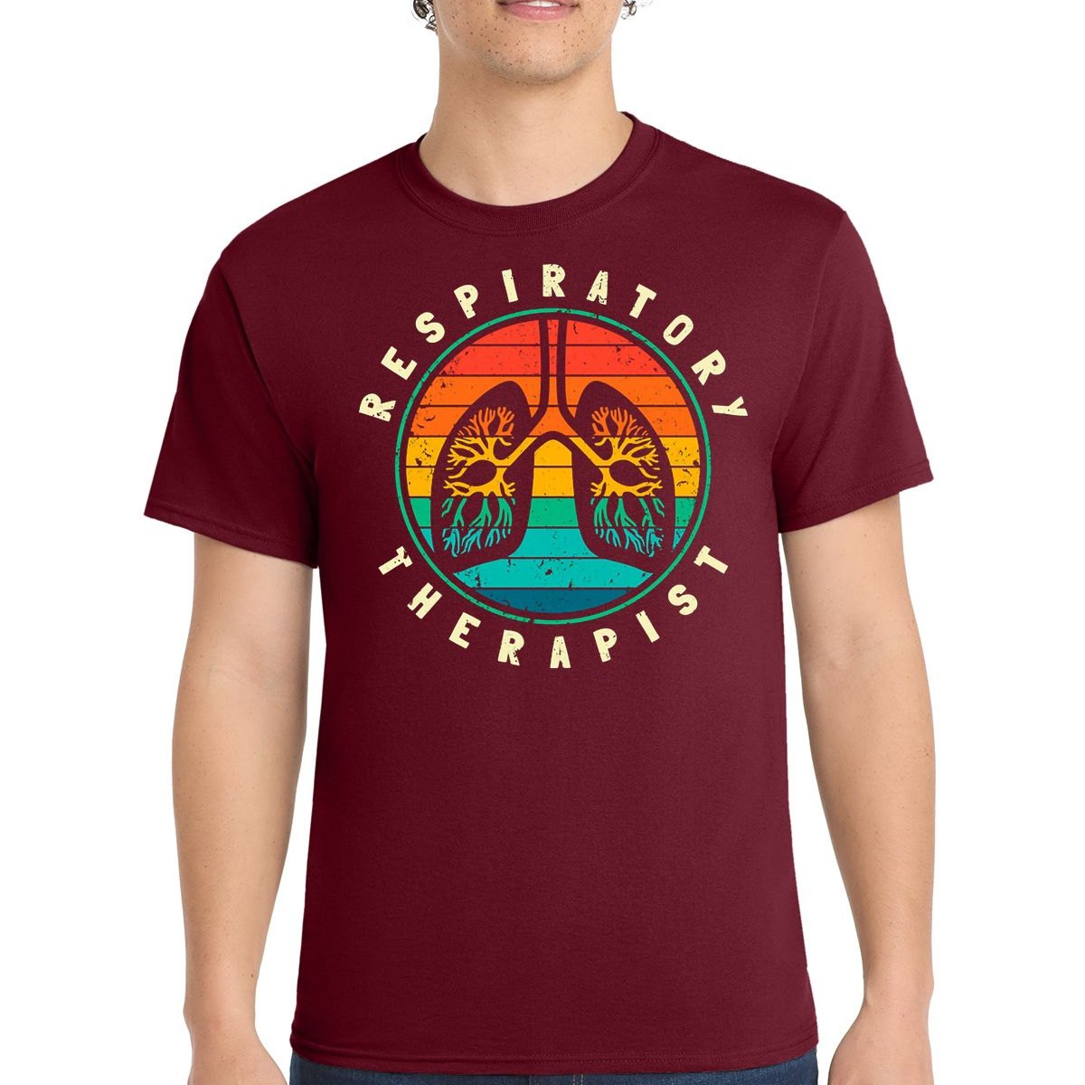 Rainbow Lungs respiratory therapist t-shirt