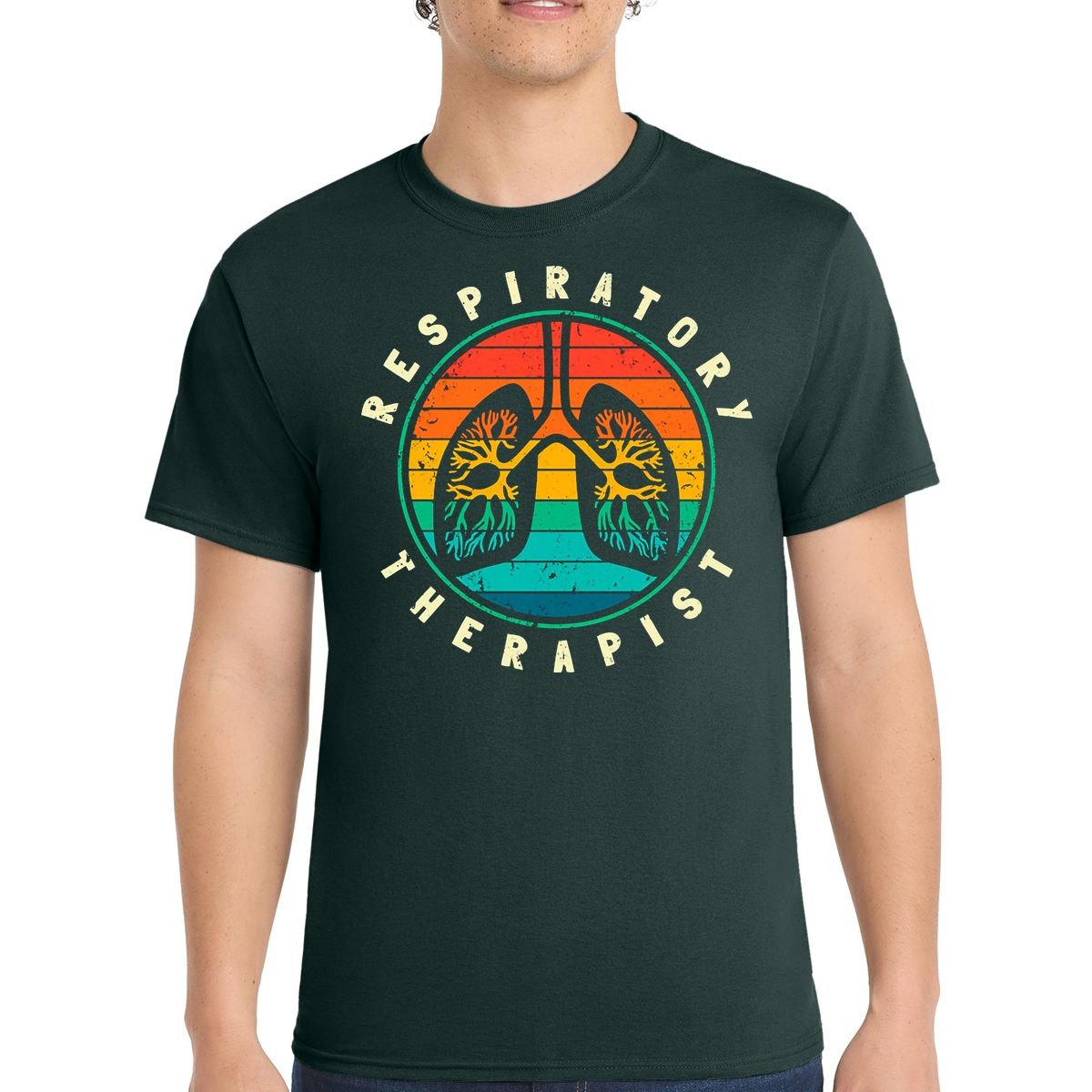 Rainbow Lungs respiratory therapist t-shirt