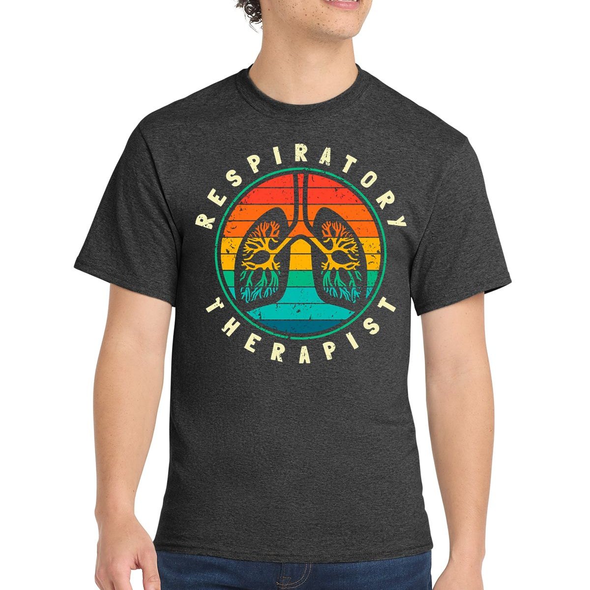 Rainbow Lungs respiratory therapist t-shirt