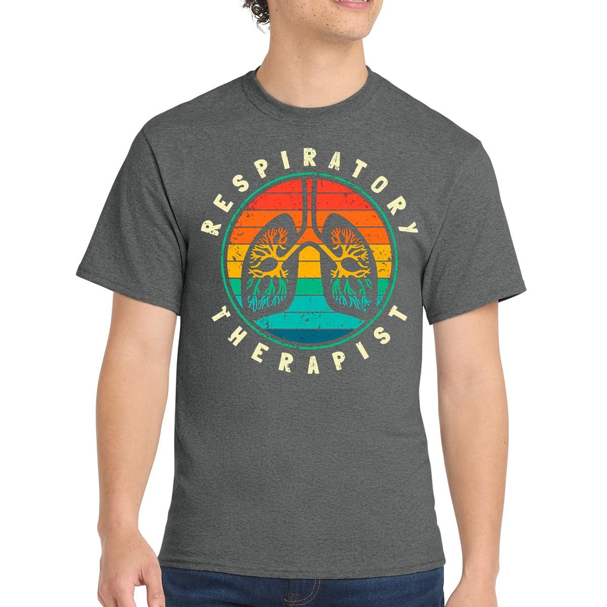 Rainbow Lungs respiratory therapist t-shirt