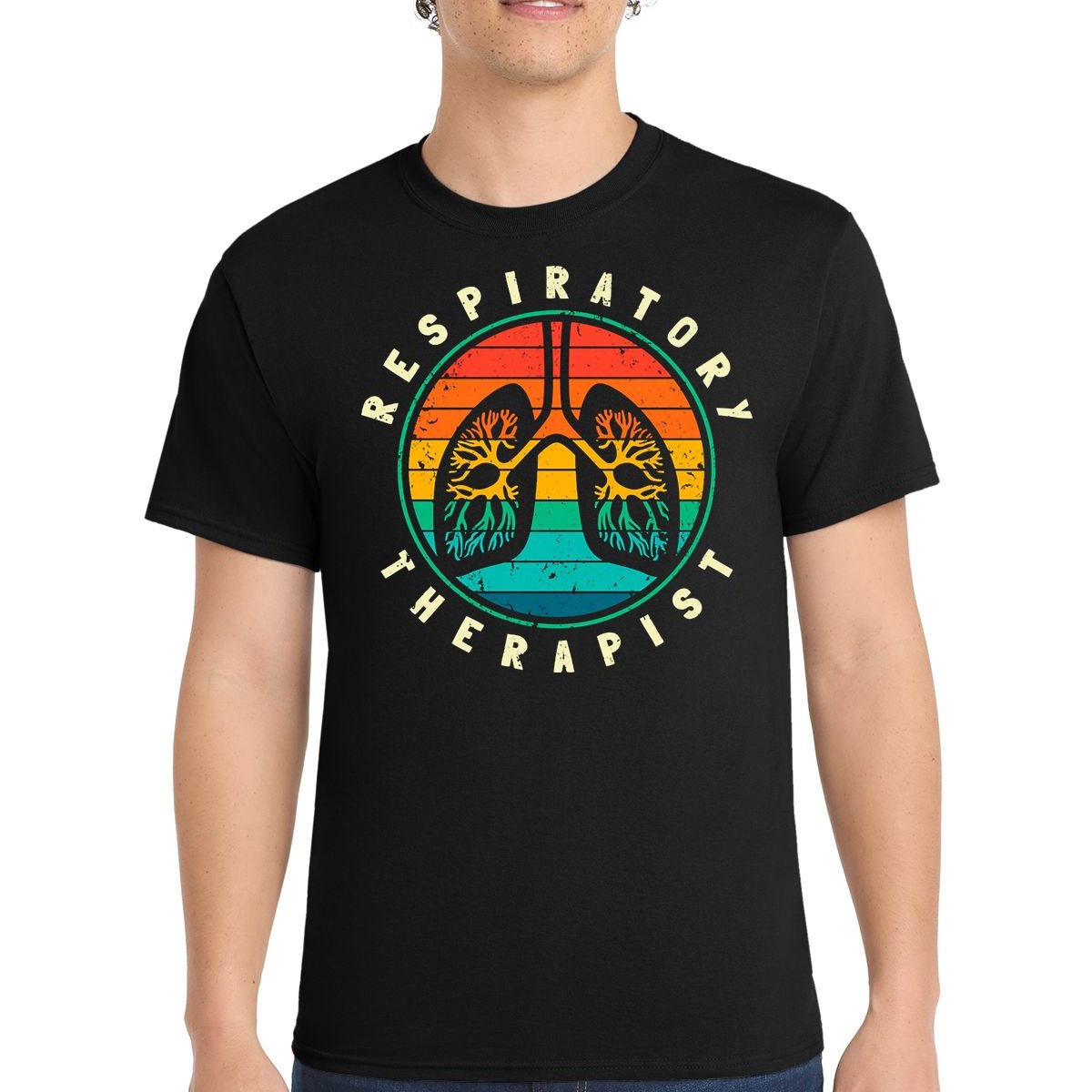 Rainbow Lungs respiratory therapist t-shirt
