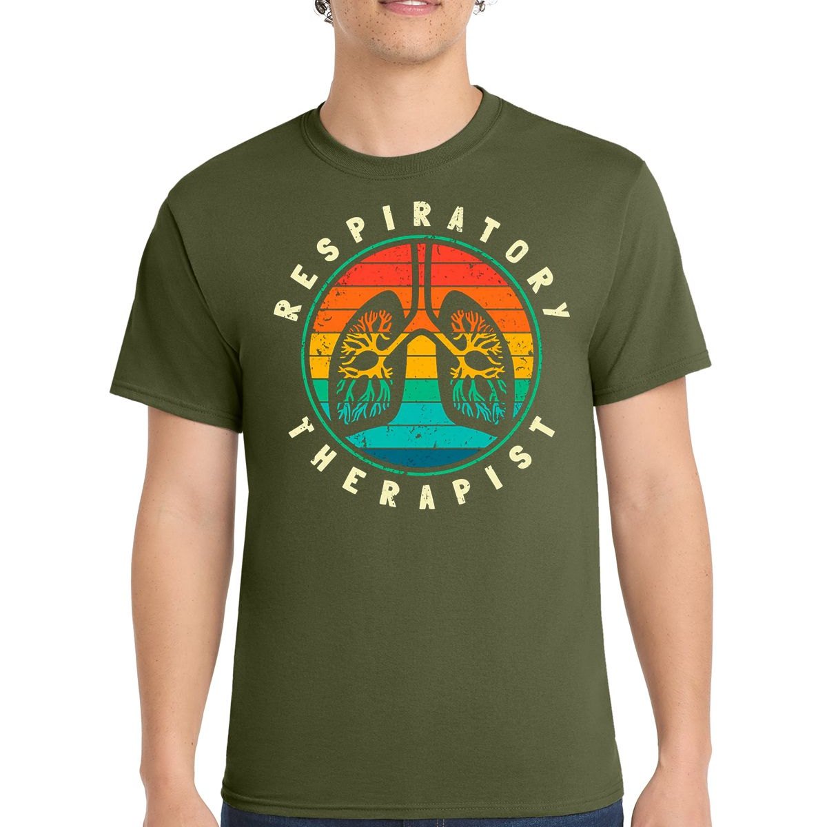 Rainbow Lungs respiratory therapist t-shirt